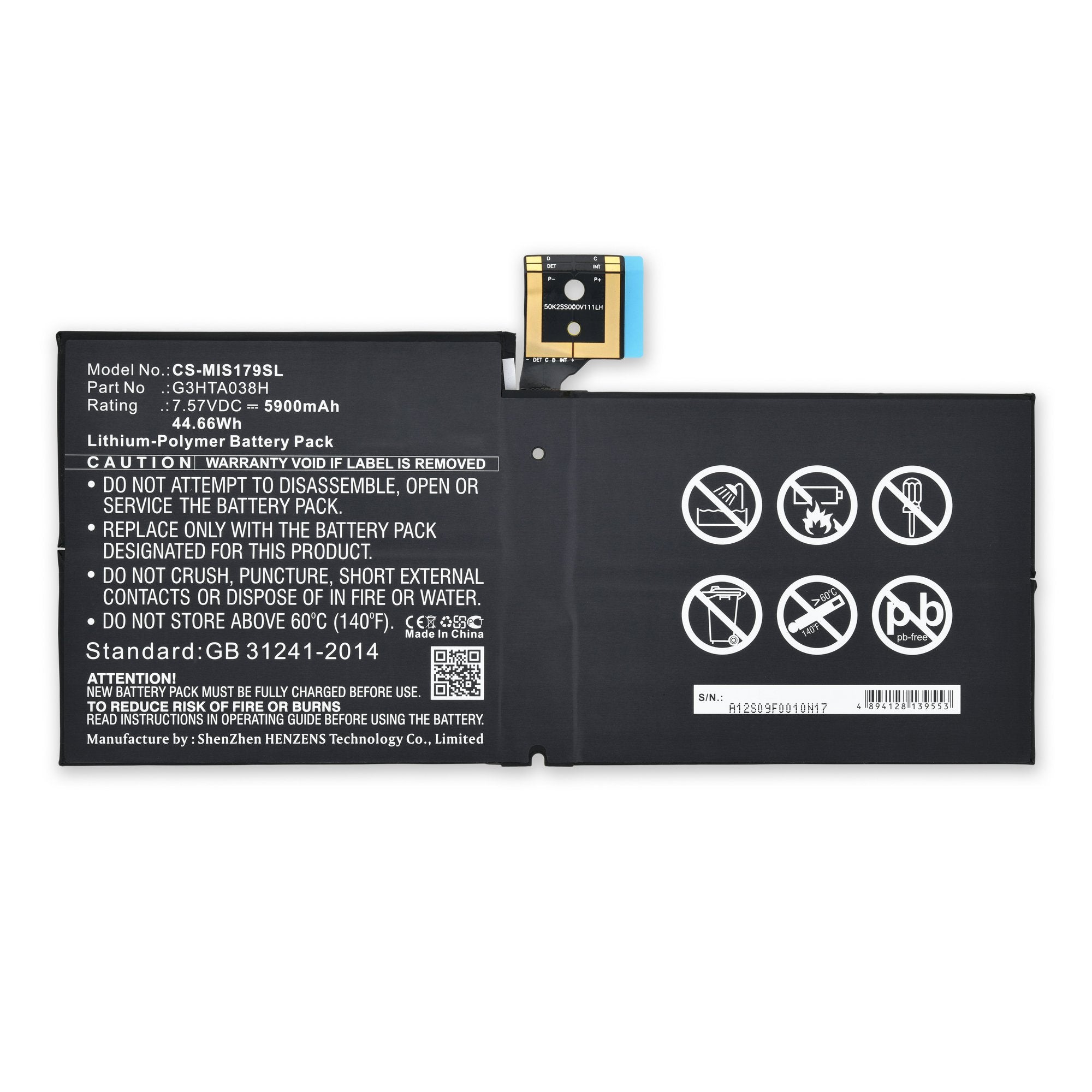 Surface Pro 5/6 Battery